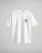 Camiseta oversize Gohan SSJ2 de Dragon Ball Z, color blanco, estampado azul, vista frontal