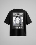 Camiseta oversize Goku vs Frieza de Dragon Ball Z, color negro, vista trasera