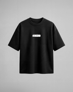 Camiseta oversize Heavenly Restriction de Jujutsu Kaisen, color negro, estampado rojo, vista frontal