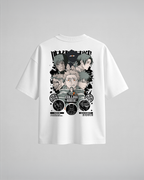 Camiseta oversize JK The Culling Game de Jujutsu Kaisen, color blanco, vista trasera