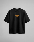 Camiseta oversize JK The Culling Game de Jujutsu Kaisen, color negro, estampado naranja, vista frontal
