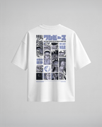 Camiseta oversize One Piece The Last War, color blanco, vista trasera