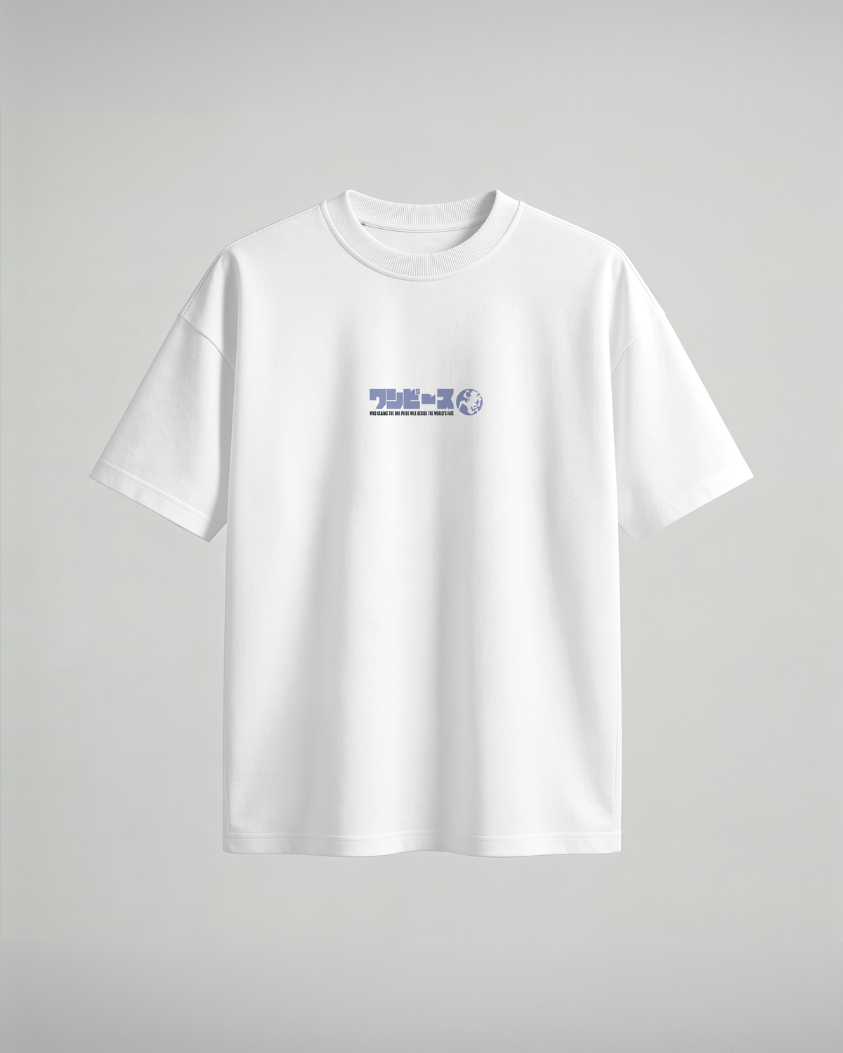 Camiseta oversize One Piece The Last War, color blanco, vista frontal